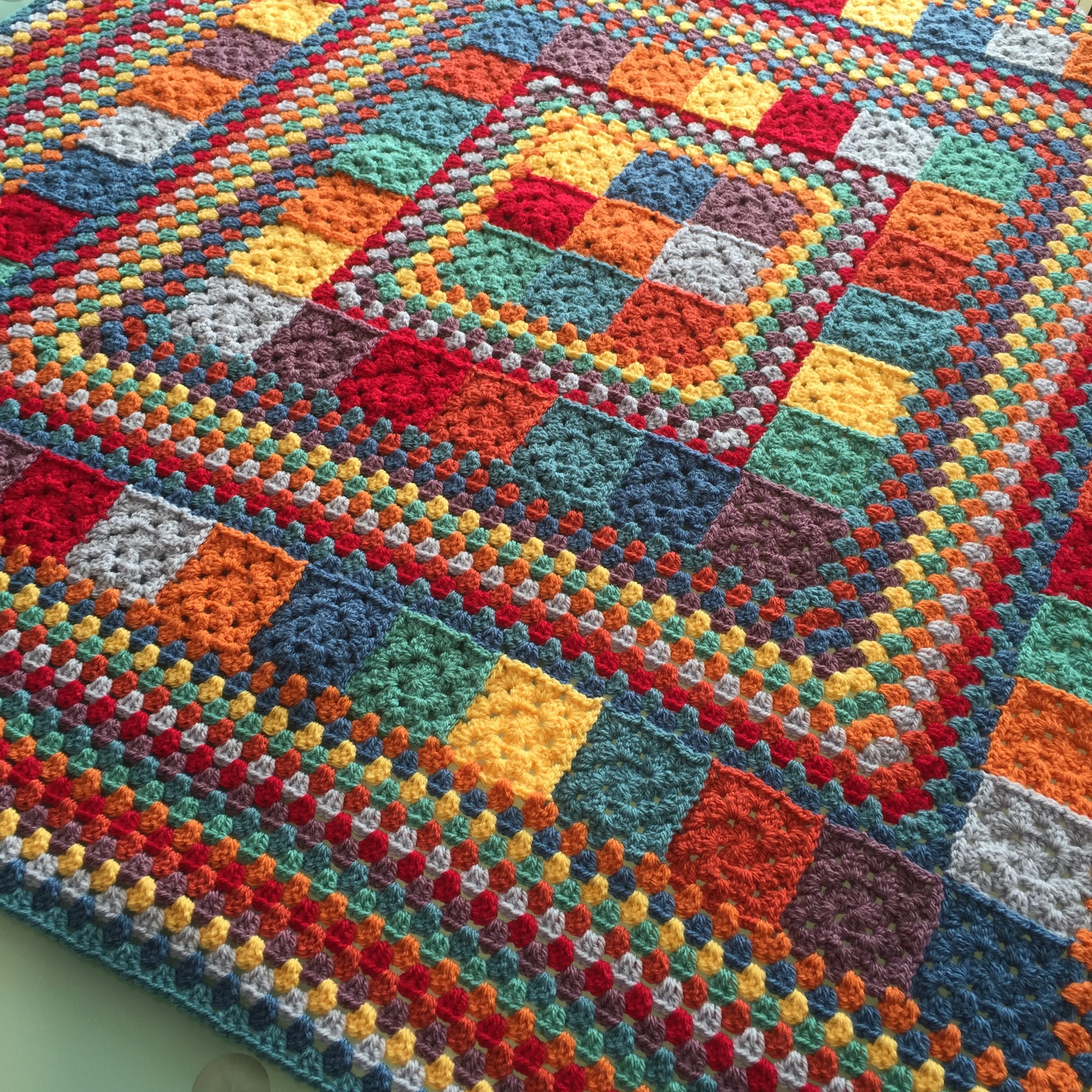 Handmade crochet rainbow store blanket